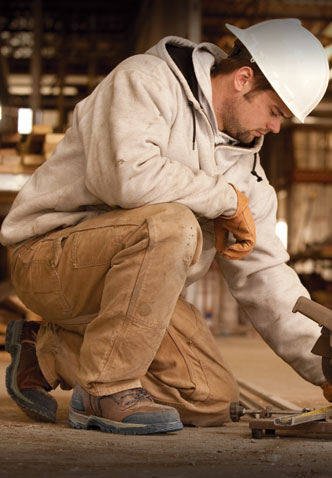 Worker with FlexForce boots